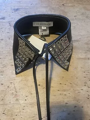 J.W. ANDERSON Black Nappa Leather Studded Collar One Size Tom Of Finland • £60