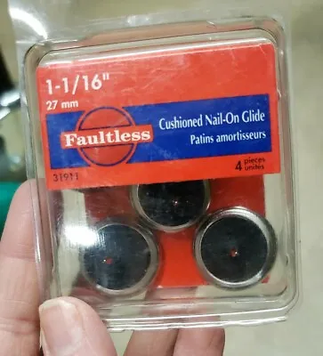 Bnip Faultless Madico #31911 Cushioned Nail On Glide 1 1/16  Steel Base 4 Pack • $8