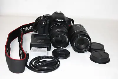 £247.12 • Buy Canon EOS Rebel T3i DSLR Camera W/Canon Lenses EFS 18-55mm & EFS 55-250mm