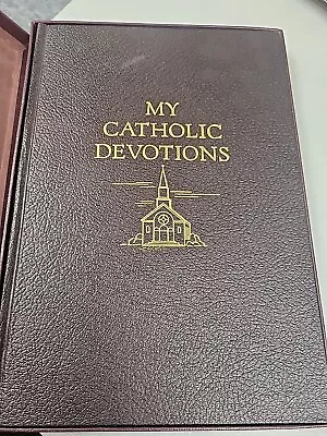 My Catholic Devotions 1955 Good Will Publishing Hardcover Gold Original Box NEW • $13.59