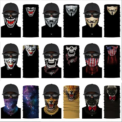 Balaclava Scarf Neck Gaiter Bandana Face Mask Cover For Motorcycle Bike Rider • $6.99