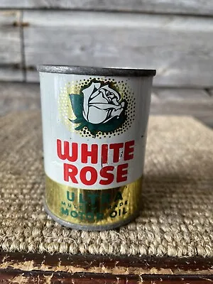 Vintage White Rose Oil Can Advertising Bank White Rose Oil • $54.69
