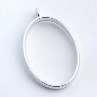 £5.88 • Buy Oval Open Back Bezel Setting Pendant Pressed Flower Resin Jewellery Frame 39mm