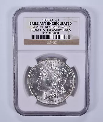 BU 1883-O Morgan Silver Dollar Olathe Dollar Hoard NGC *0986 • $64.95