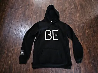 Womens BTS BE K-Pop Band Hoodie Sweater Shirt Size Large L Black White • $15