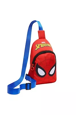 Marvel Boys Spiderman Crossbody Backpack Rucksack Cross Body Bag • £15.49