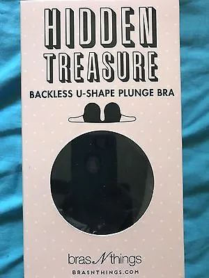 Bras N Things Hidden Treasure Backless Stick On U Shape Plunge Bra - Black • £21.71