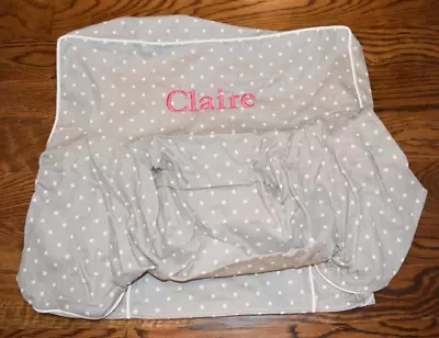 Pottery Barn Kids My First Anywhere Chair Gray Pin Dot Slipcover Only Claire NEW • $29.99