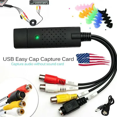USB 2.0 Audio TV Video VHS To DVD VCR PC HDD Converter Adapter Capture Card • $9.30