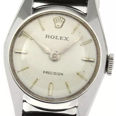 ROLEX Precision 9631 Cal.1300 Vintage White Dial Hand Winding Ladies_810080 • $898.20