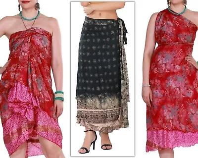 Wholesale Skirt Sari Magic Wrap Original Manufacturer 36  XL 10 Pcs Assorted • $160.26