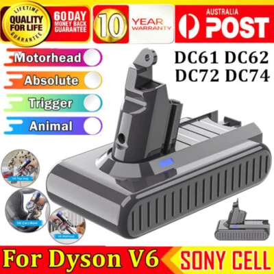 Battery For Dyson V6 Animal V6 Absolute V6 Fluffy Motorhead DC61 SV03 SV04 SV06 • $25.49