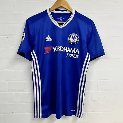 Chelsea FC 2016/17 Adidas ‘David Luiz’ S/S Home Shirt Size Small Premier League • £45