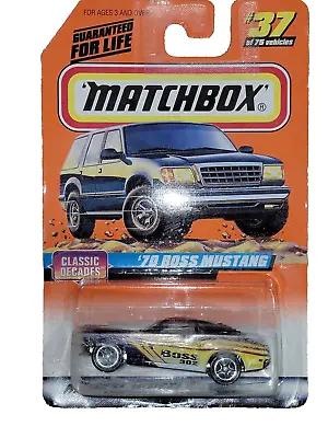 Purple '70 Boss Mustang #37 Classic Decades Matchbox 1/64 Car New • $4.99