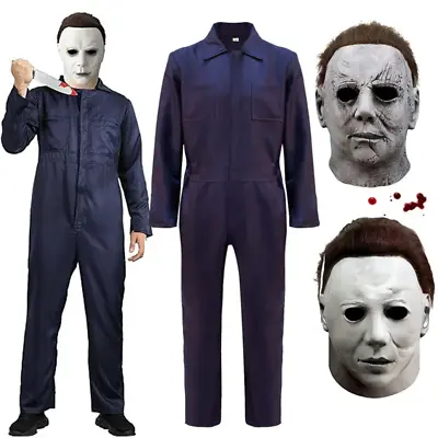 Michael Myers Costume For Adult Halloween Cosplay Horror Killer Coveralls Props  • $35.94