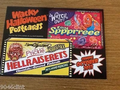 Wacky Packages 2013 Halloween Postcard NS4 Philly Promo Dual Auto Simko Engstrom • $179.97