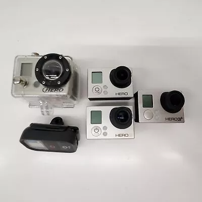 Lot Of 5 UNTESTED GoPro Action Cameras & Accessories PARTS/REPAIR • $9.99