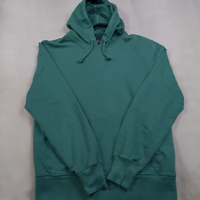 J Crew Authentic Fleece Hoodie Sweatshirt Men’s Medium Green Long Sleeve Pocket  • $14.95