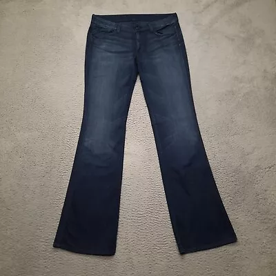 7 For All Mankind A Pocket Bootcut Leg Jeans Women's 31 Blue Low Rise Dark Wash • $24.95