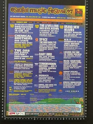 £11.99 • Buy Essential Music Festival Brighton - The Orb - 1996 Vintage Poster Size Advert Z1