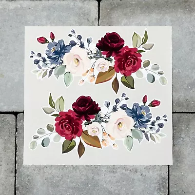 £3.99 • Buy 2 X Rose Flower Vinyl Stickers Decals Wall MacBook Laptop IPad - SKU6764