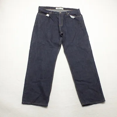 Canyon River Blues Men's Size 38x32 Blue Relaxed Fit Straight 100% Cotton Jeans • $12.17