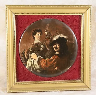 Harleigh China Cameo Staffordshire Self Portrait Rembrandt Copy 5 X 5  Framed • £5.50