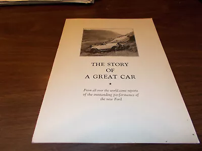 1929 (aprox) Ford Model A  The Story Of A Great Car  14-page Sales Catalog • $25