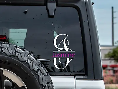 J Monogram 8 Inches High Name Decal Vinyl Car Home Window Graphic Sticker • $8.50