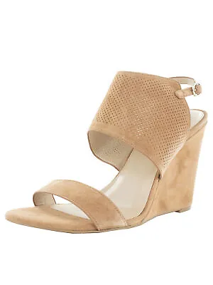 H By Halston Womens McKenzie Wedge Sandal Shoes Cognac US 11 W • £26.99