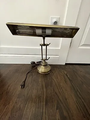 Vintage House Of Troy Polished Brass Banker Piano Desk Lamp P10-150 Adjustable • $29.45