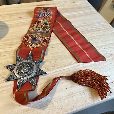 £135 • Buy Ancient Order Of Foresters - Past Chief Ranger Sash With Silver Sash Star