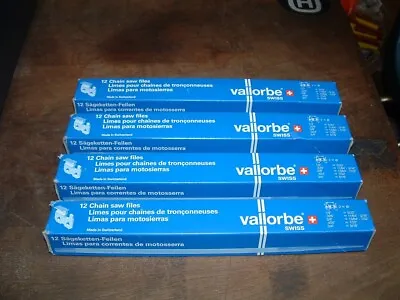 4 Dozen Vallorbe Double Cut Swiss Chain Saw Files You Specify The Sizes You Want • $96