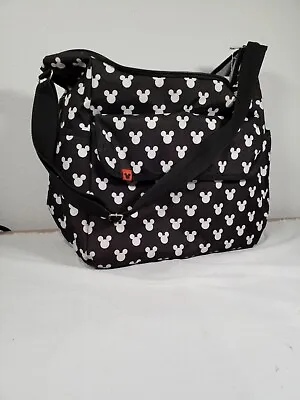 Disney Baby Mickey Mouse Head Logo Diaper Bag Tote 18” By 13” W/BONUS WIPES HOLD • $25