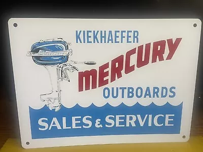 MERCURY OUTBOARD MOTORS SALES& SERVICE METAL SIGN 10.5”x14.5”NEW NEVER USED RARE • $39.95