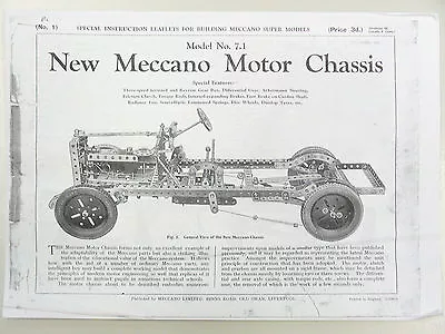 Meccano Supermodel Instruction Leaflets Full Set Copy • $72.40