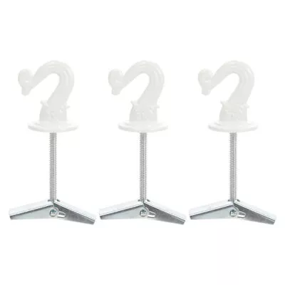 3pcs Hanging Plants Hook Ceiling Hooks Heavy Duty Swag Toggle Hooks With • £10.60