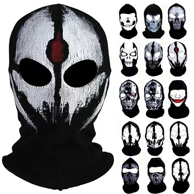 Halloween Mask Skeleton Masks Scary Skull Balaclava Ghost Cosplay Costume Party • $12.99