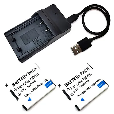 Battery / USB Charger For Canon Powershot ELPH 130 IS 130 135 140 IS 150 NB-11L • $19.98