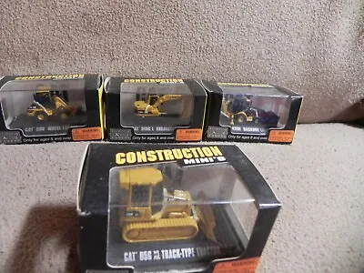(4) Norscot CAT Caterpillar Construction Mini's Excavator Dozer Loader&Backhoe • $24.99