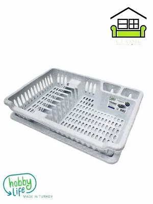 Premium Quality Dish Drainer Plate Drying Rack Cutlery Holder With Tray 40*29*8. • $24