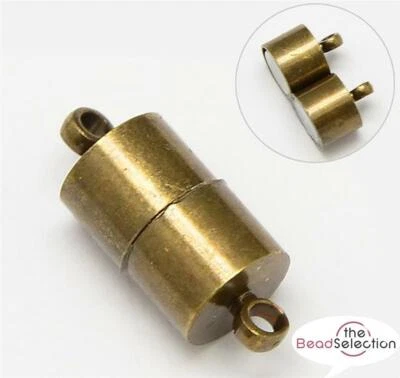 £3.79 • Buy 5 MAGNETIC CLASPS 16mm VERY STRONG SMOOTH ANTIQUE BRONZE JEWELLERY MAKING( AF7 )