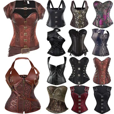 Lady Sexy Steampunk Underbust Overbust Gothic Waist Training Corset Bustier Tops • $27.79