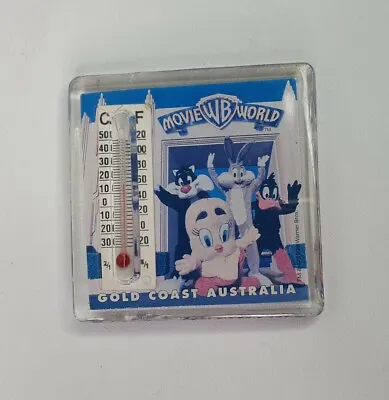 Display Only Vintage 1998 WB Movie World Fridge Magnet Square 5 X 5cm Plastic • $6.13