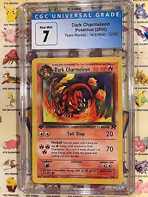 Dark Charmeleon 1st Edition ~ Team Rocket 32/82 ~ CGC 7 ~ Graded Mint ~ Pokemon • $30