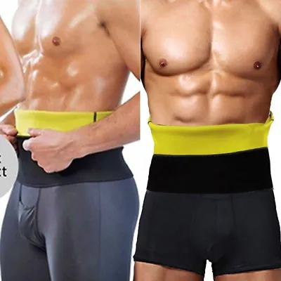 $9.79 • Buy Mens Gym Sauna Sweat Suit Body Shaper Belly Tummy Trimmer Slimming Shirt Vest
