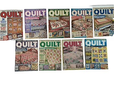 Lot Of 9 Vintage QUILT Magazines ~ Uncut Patterns ~ Various Years 1981 - 1995 • $19.99