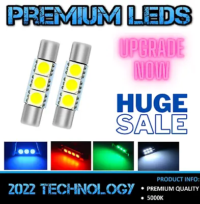 Premium 28mm 29mm Fuse Festoon Led Car Bulbs Bulb Red Blue Green White • £1.99