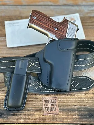 Milt Sparks IDAHO CITY Black Leather 55BN OWB Holster And Carrier Set For P226 • $324