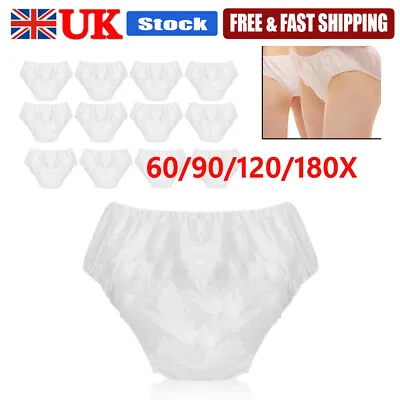 £10.79 • Buy 60/90/120/180x Women Non-Woven Panties Briefs Lingerie Disposable Underwear UK